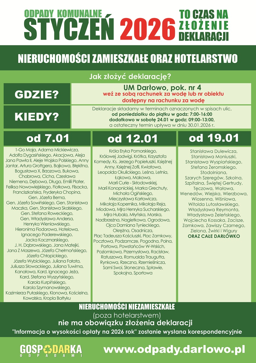 Plakat dotyczące składania deklaracji w 2026 roku